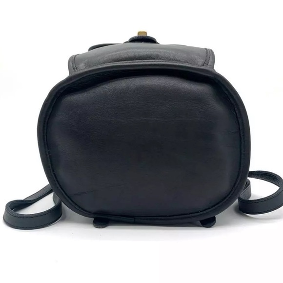 VINTAGE COACH Black Leather Sling Knapsack Backpack COMES WITH: COA, Dust Bag - Picture 10 of 13